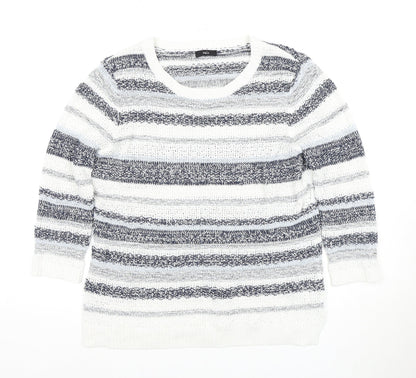 Womens UK Size 14 M&Co Multicoloured Pullover Jumper