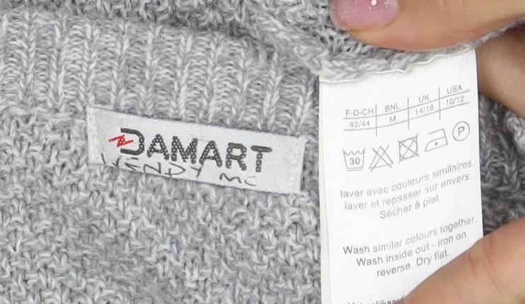 Damart Women's Grey V-Neck Cardigan UK 12