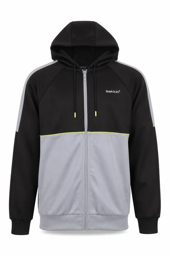 Mens UK Size M bekkin Black Full Zip Hoodie