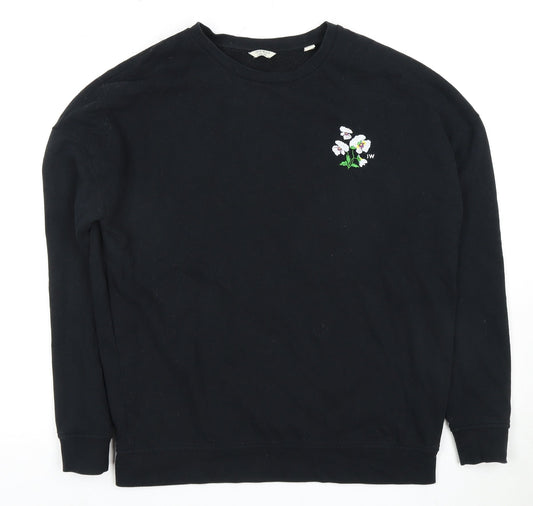 Womens UK Size 10 Jack Wills Black Pullover Sweatshirt