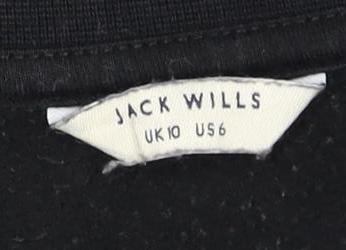 Womens UK Size 10 Jack Wills Black Pullover Sweatshirt