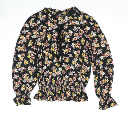 Womens UK Size XS Marks and Spencer Black Basic Blouse