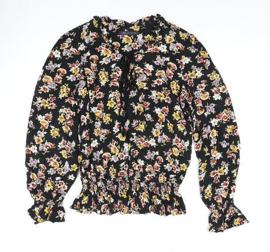 Womens UK Size XS Marks and Spencer Black Basic Blouse