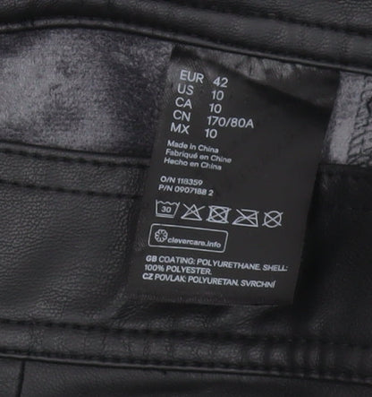 H&M Women's Black A-Line Midi Skirt, Size 14