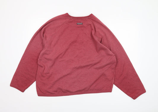 Reebok Women's Red Pullover Sweatshirt, Size 16, Logo Graphic