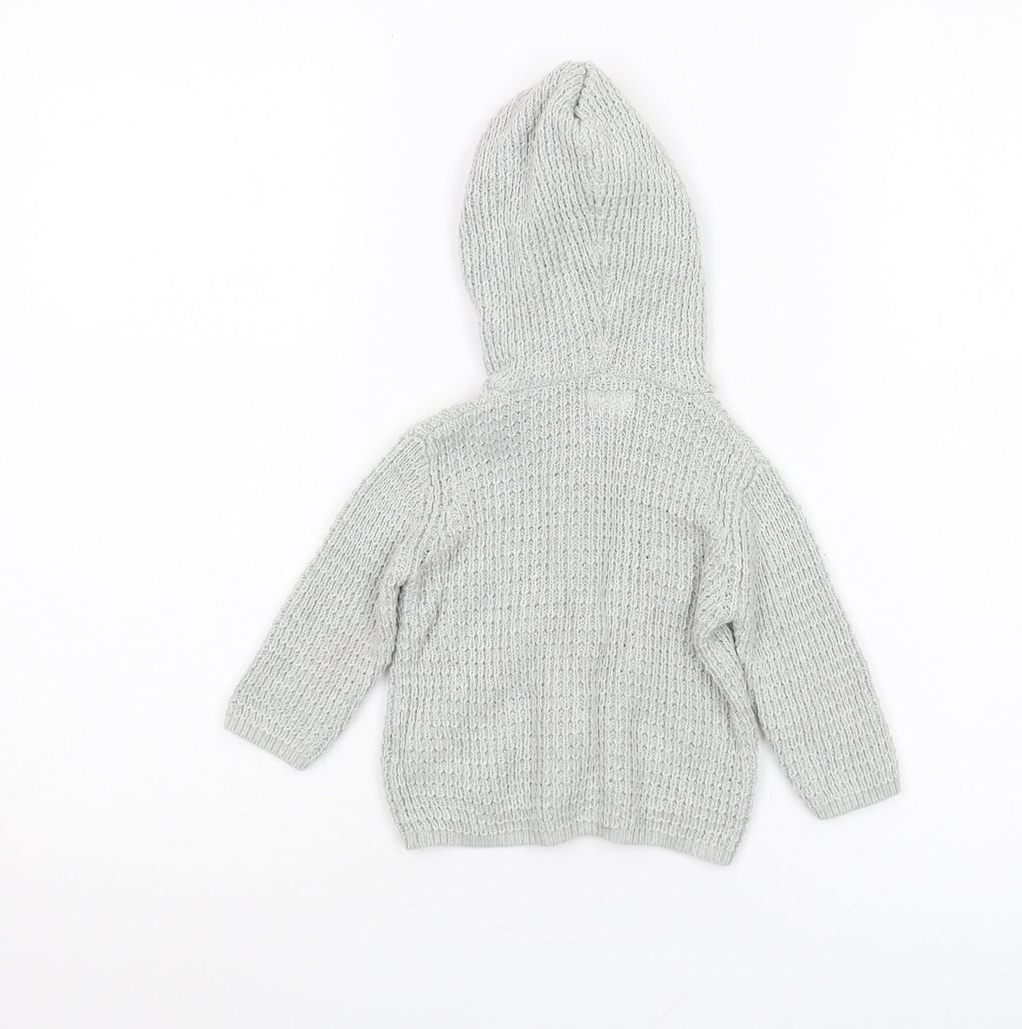 Mamas & Papas Baby Grey Hooded Cardigan 0-3 Months Unisex