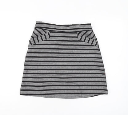 Oasis Women's Black Striped Pencil Skirt Size 10