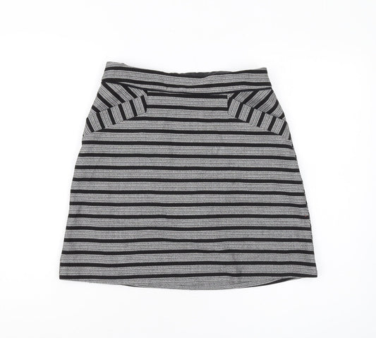 Oasis Women's Black Striped Pencil Skirt Size 10