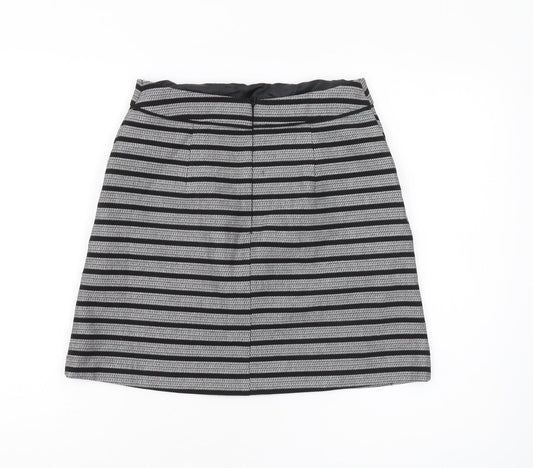 Oasis Women's Black Striped Pencil Skirt Size 10