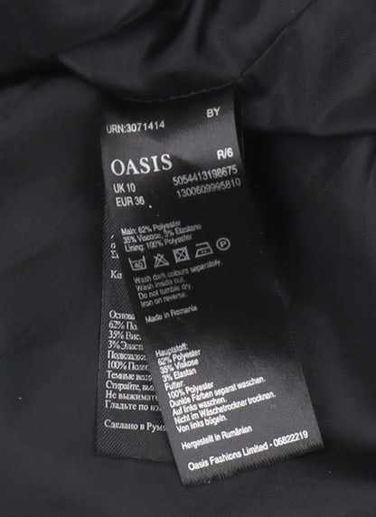 Oasis Women's Black Striped Pencil Skirt Size 10