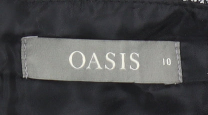 Oasis Women's Black Striped Pencil Skirt Size 10