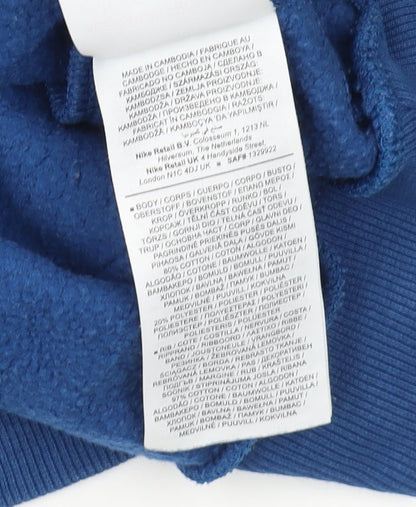 Nike Boys Blue Pullover Sweatshirt XL with Logo Accent