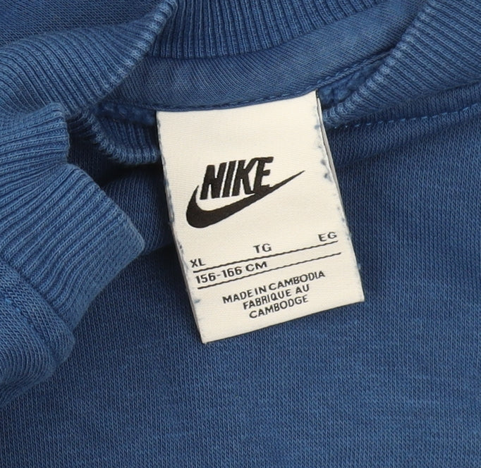 Nike Boys Blue Pullover Sweatshirt XL with Logo Accent