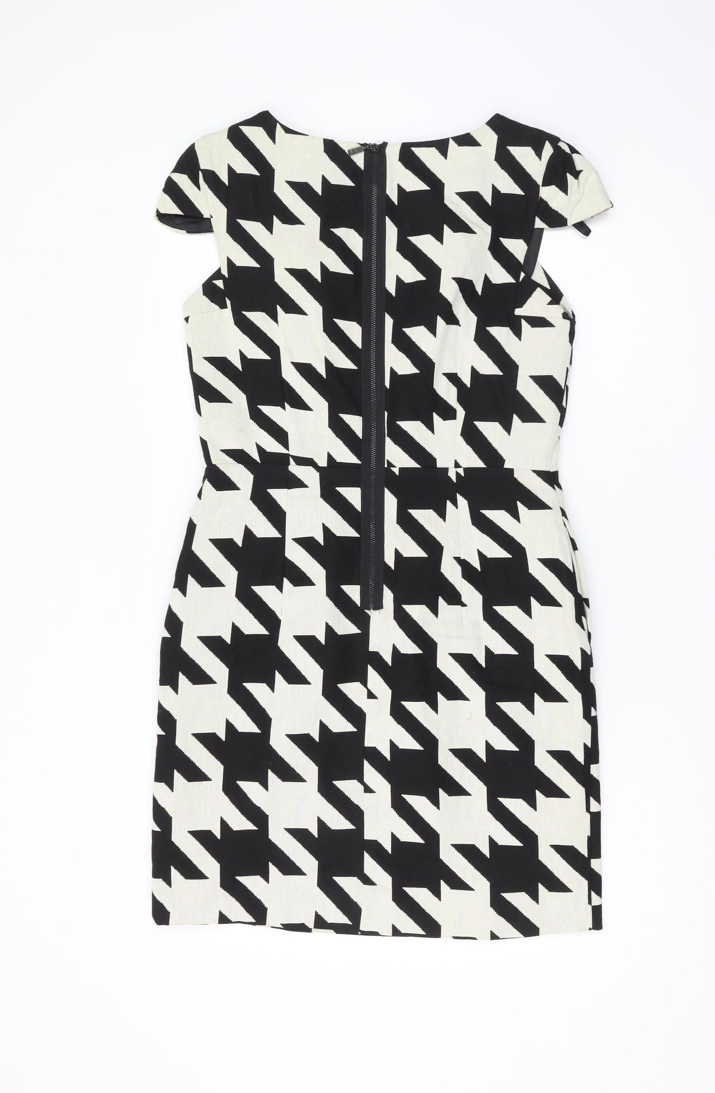 Next Women's Black & White Geometric Sheath Dress
