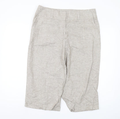 Womens UK Size 16 Marks and Spencer Regular Fit Capri Beige Trousers