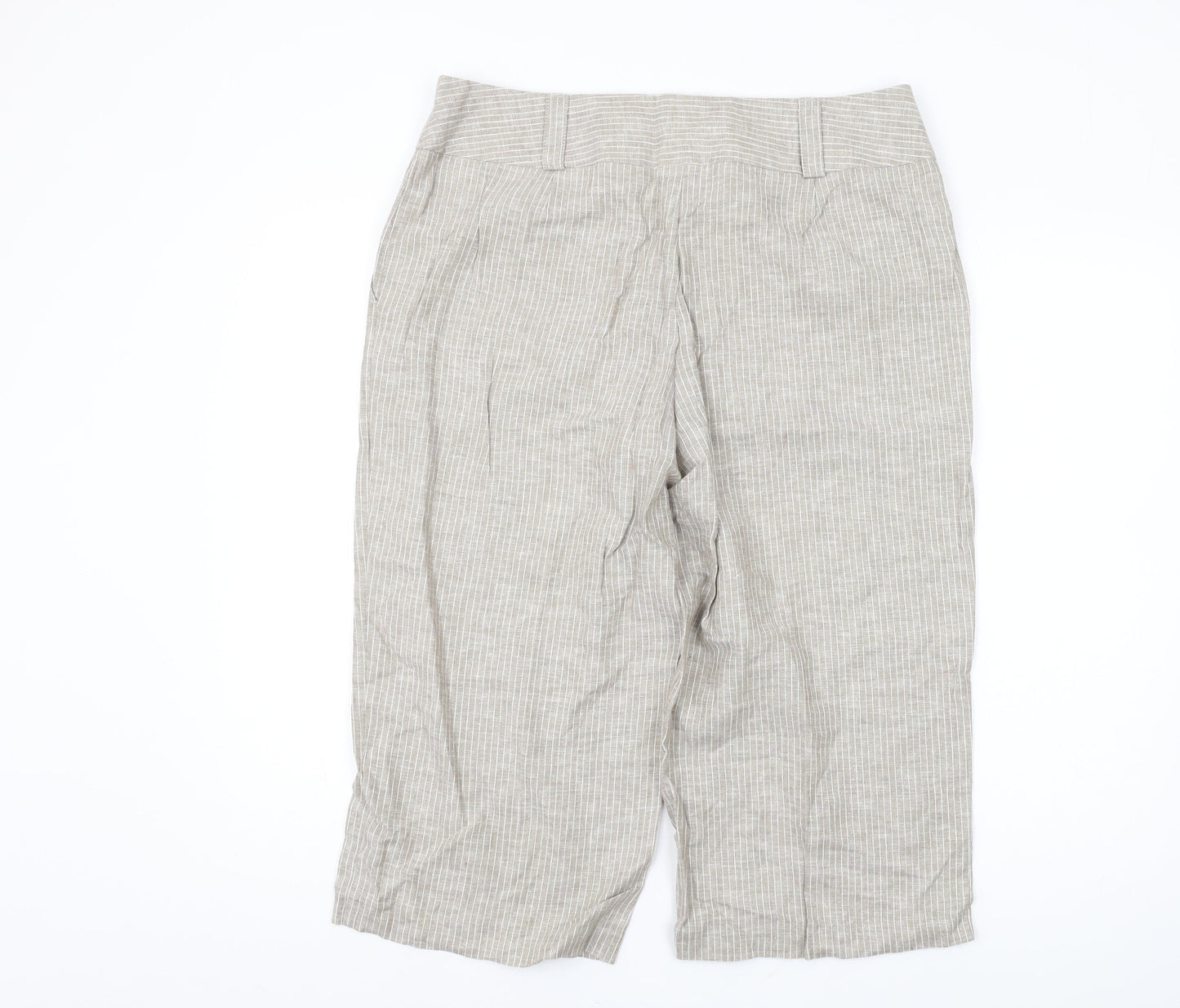 Womens UK Size 16 Marks and Spencer Regular Fit Capri Beige Trousers