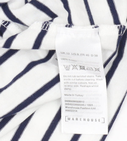 Womens UK Size 12 Warehouse White  T-Shirt