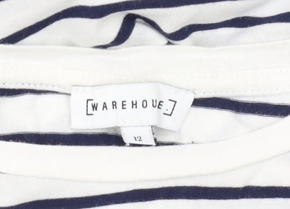 Womens UK Size 12 Warehouse White  T-Shirt