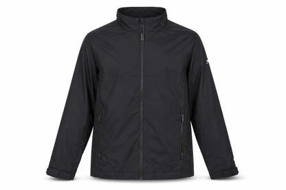 Front view of Slazenger boys’ black basic jacket 9-10 years full zip