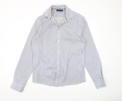 Tommy Hilfiger Men's Blue Check Button-Up Shirt M