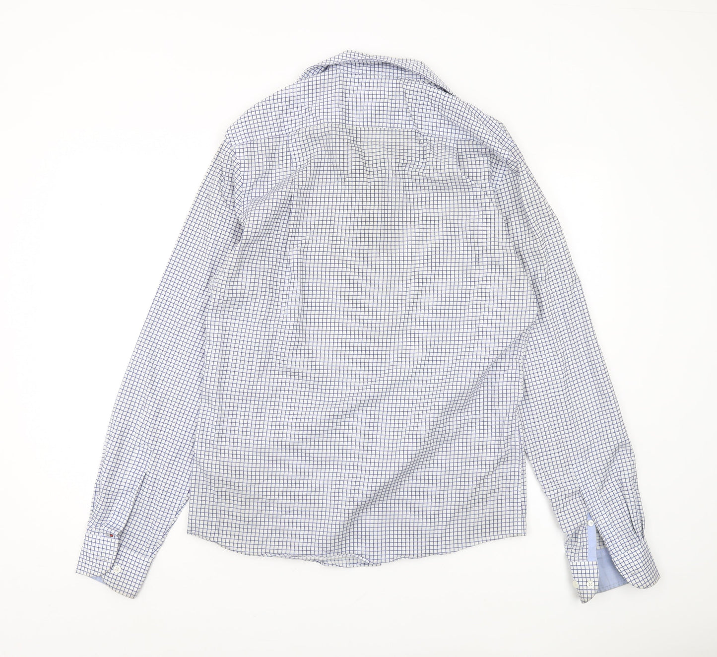 Tommy Hilfiger Men's Blue Check Button-Up Shirt M