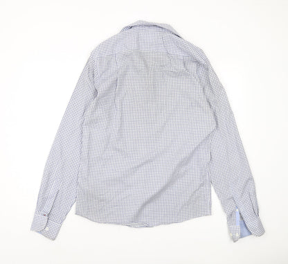 Tommy Hilfiger Men's Blue Check Button-Up Shirt M