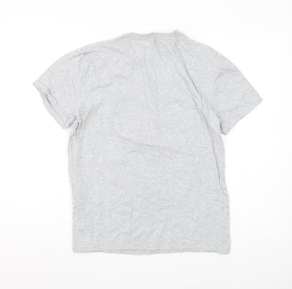 Peppa Pig Grey Graphic T-Shirt, Unisex Adults, S, Fun Cartoon Print