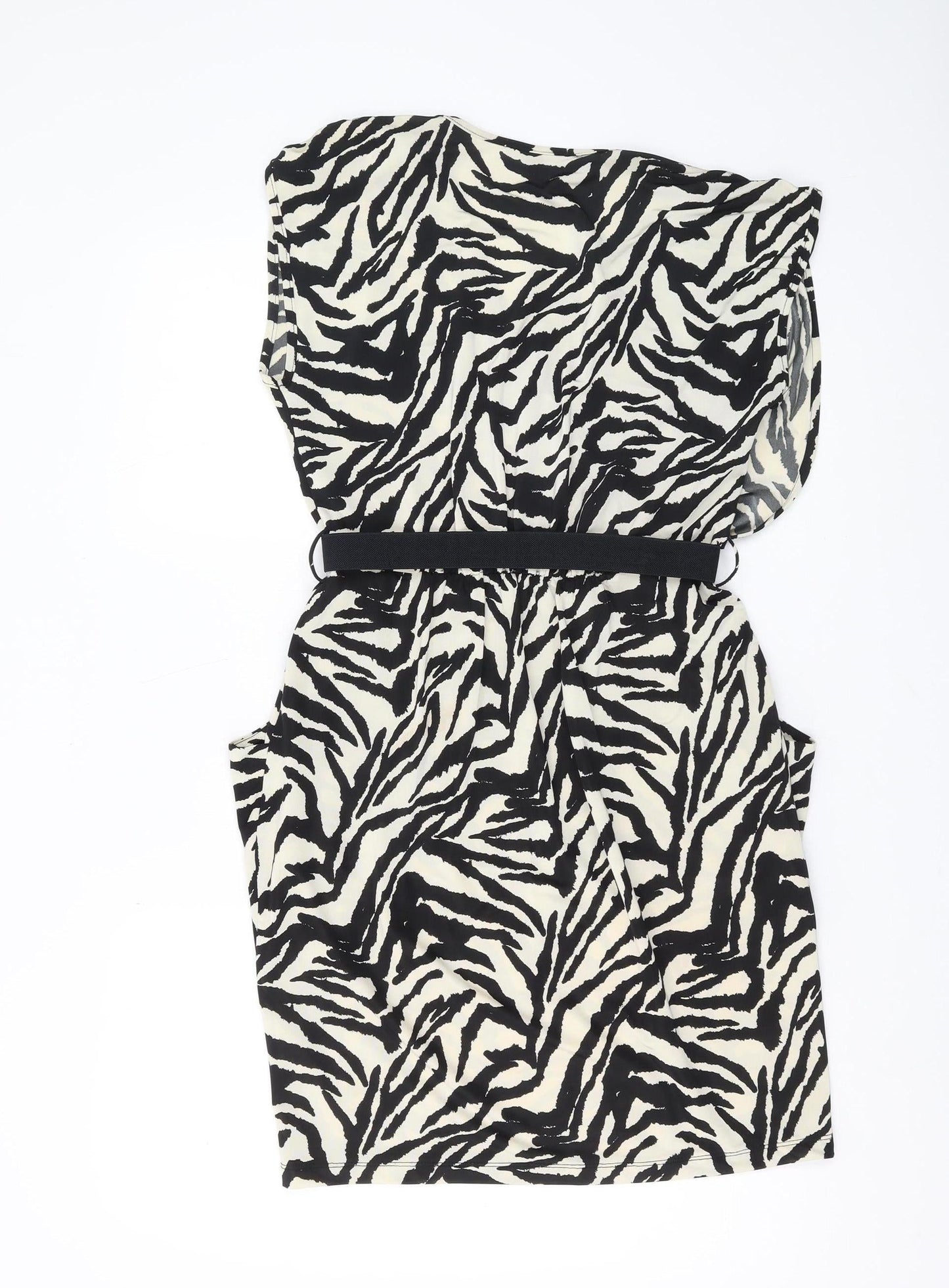 Dorothy Perkins Women's Black Animal Print Wrap Dress