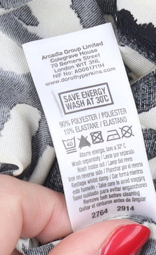 Dorothy Perkins Women's Black Animal Print Wrap Dress