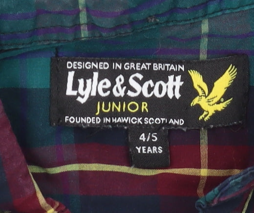 Lyle & Scott Boys Multicoloured Plaid Button-Up Shirt 4-5 Years