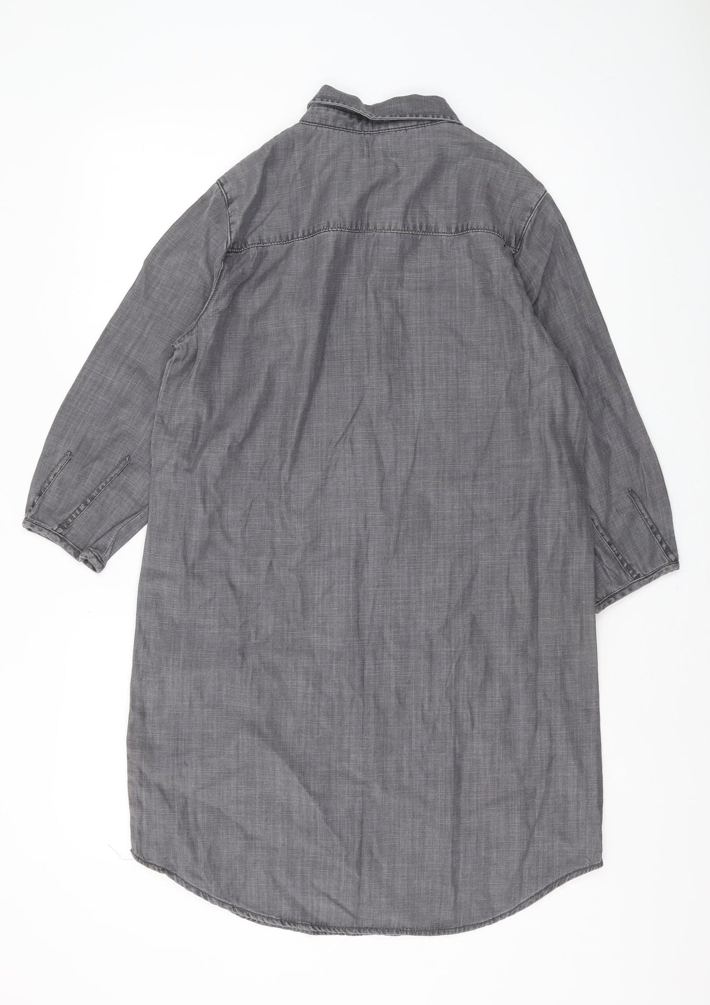 Womens UK Size 10 NEXT Grey Casual Button-Up