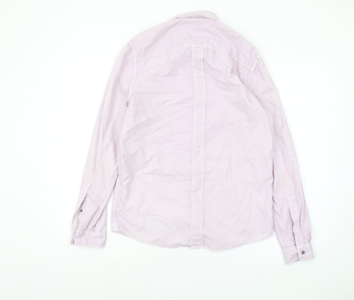 River Island Men's Pink Button-Up Shirt S