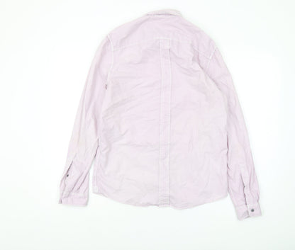 River Island Men's Pink Button-Up Shirt S