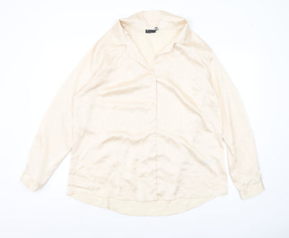 Womens UK Size 12 ASOS DESIGN Beige  Blouse