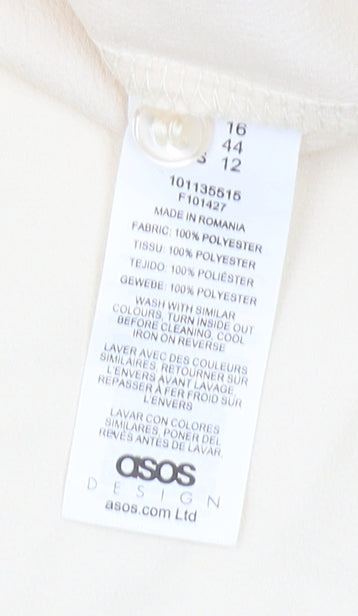 Womens UK Size 12 ASOS DESIGN Beige  Blouse
