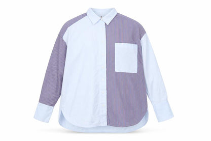 Tommy Icons Women's Blue Striped Button-Up Shirt S