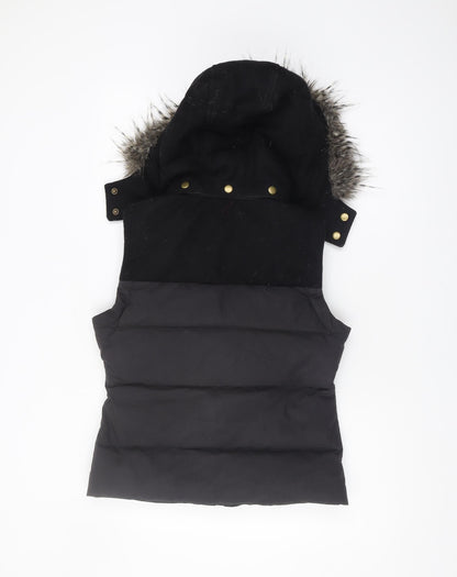 Womens UK Size 10 Jack Wills Black Puffer Jacket