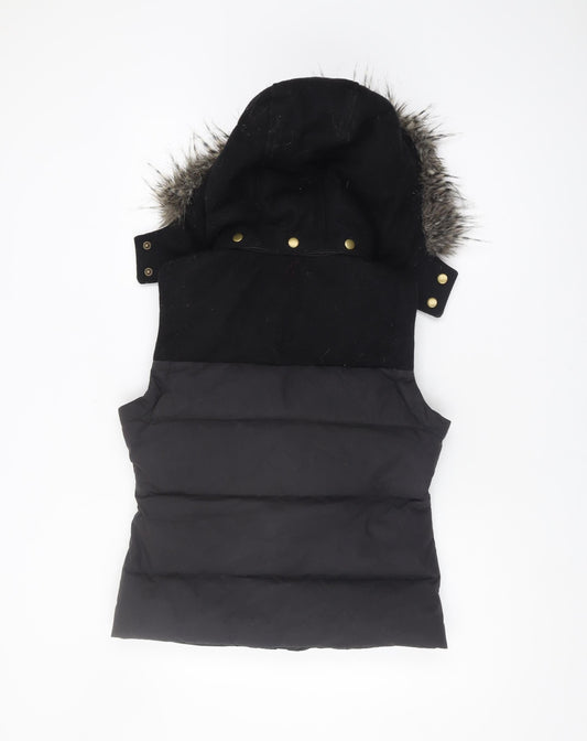 Womens UK Size 10 Jack Wills Black Puffer Jacket