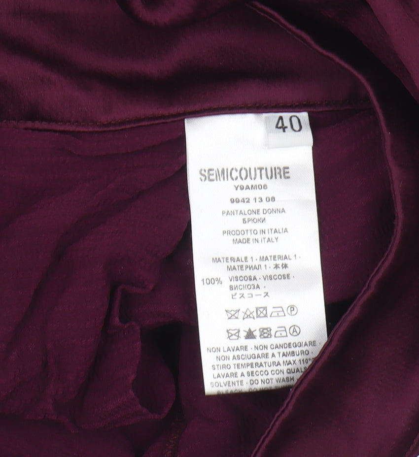 Semicouture Women's Purple Lounge Pants Size 12