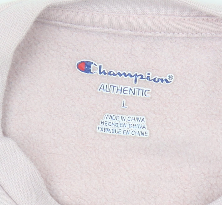 Champion Womens Pink Pullover Sweatshirt L