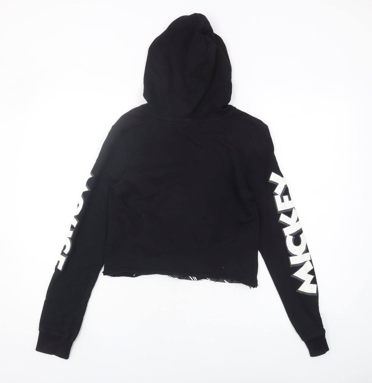 H&M Girls Mickey Mouse Black Hoodie, Size 12-14 Years