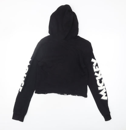 H&M Girls Mickey Mouse Black Hoodie, Size 12-14 Years