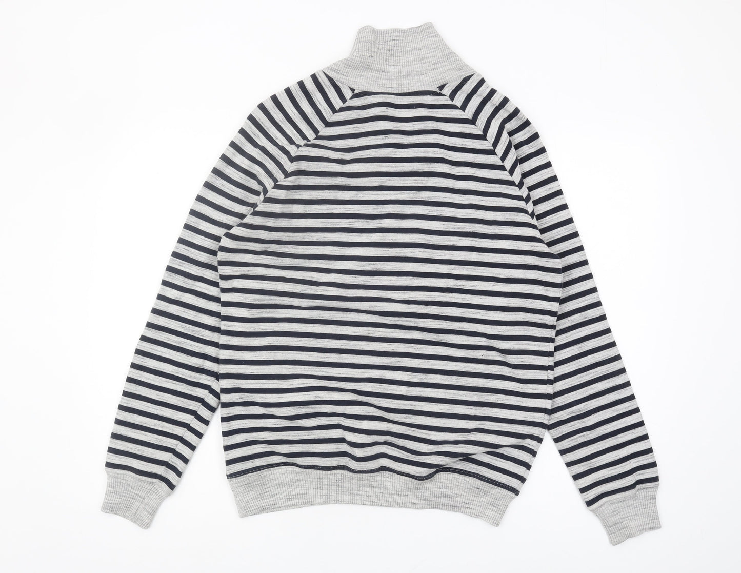 Zara Man Men's Grey Striped Sweatshirt - Size L