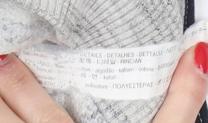 Zara Man Men's Grey Striped Sweatshirt - Size L