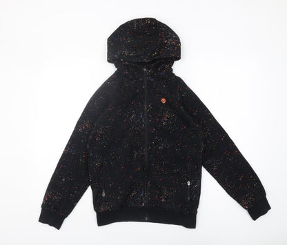 Next Boys Black Full Zip Hoodie, 12 Years, Graphic Print