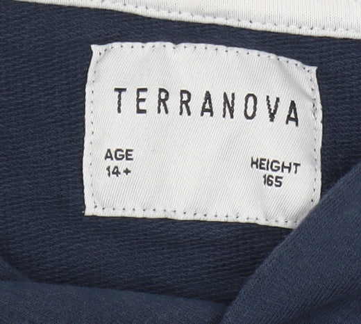 Terranova Boys Blue Pullover Hoodie Size 14+ with Logo