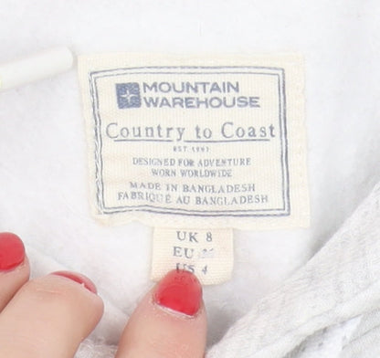 Womens UK Size 8 Mountain Warehouse Grey Pullover Hoodie