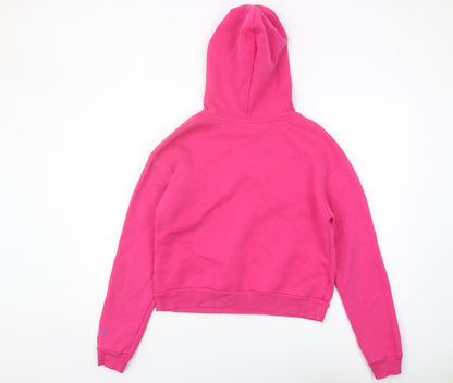 New Look Girls Pink Pullover Hoodie 14-15 Years Cotton Blend