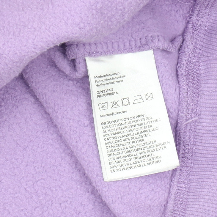 H&M Women's Purple Pullover Sweatshirt Size 12