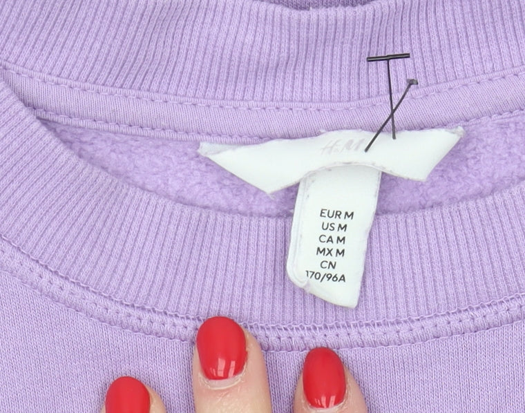 H&M Women's Purple Pullover Sweatshirt Size 12
